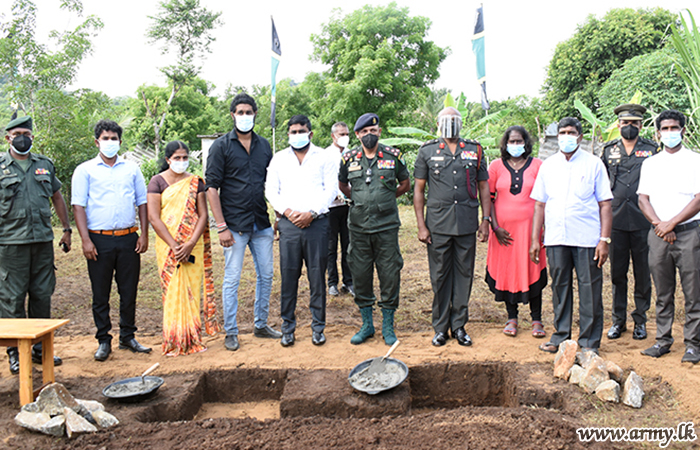 வன்னி படையினரால் மற்றுமொருவருக்கான புதிய வீடு நிர்மாணிப்பு
