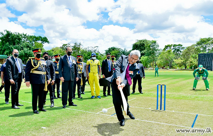 Day’s Chief Guest Hits the First Ball at GR’s New Cricket Ground