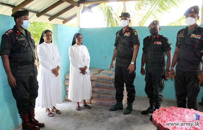 Army Coordination Gets Cement for Church Constructions