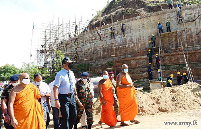 Secy Defence Inspects Progress of ‘Deegawapiya’ Restoration 