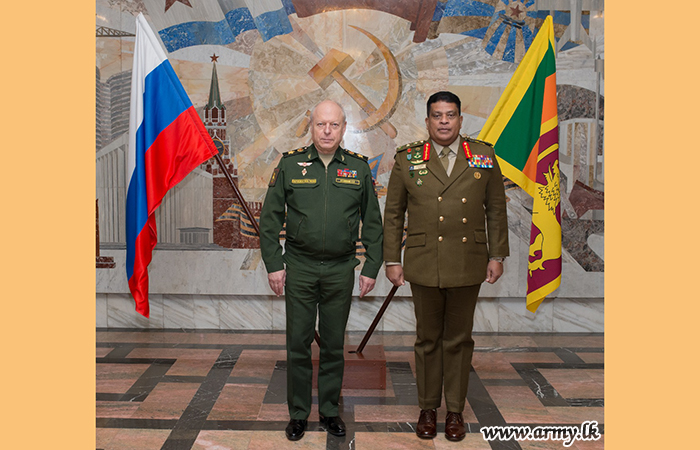Both Russian & Sri Lankan Army Chiefs Recall Historic Relations & Revitalize Bonds of Cooperation & Goodwill