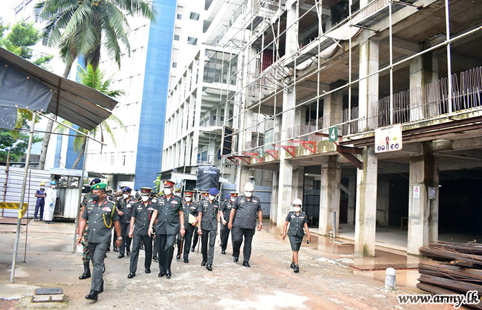 Chief of Staff Evaluates Progress at Colombo Army Hospital Constructions & Management 