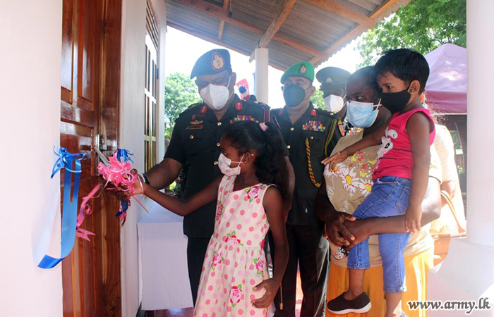 Retired Army Officer Sponsors New House to a Needy Family with 12 Division Troops