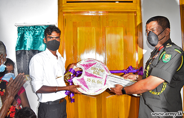 Buddhist Monk Sponsored & Army-Built New Home Gifted to Vavuniya Family