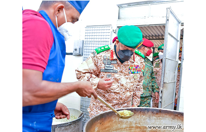 Commander Inspects Food Quality of ORs at Army Cantonment