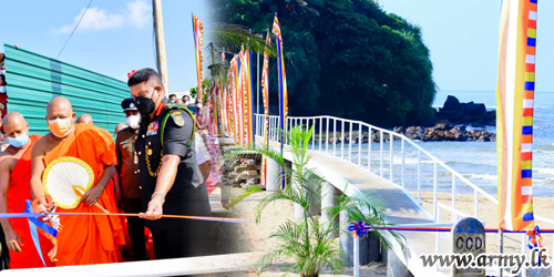Undeniable Technical Expertise of Army Engineers Puts up Alternative Bridge Within 5 Days  to Matara Pigeon Island 