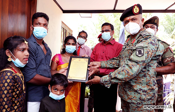 Army Troops Build One More House to a Former Woman Combatant