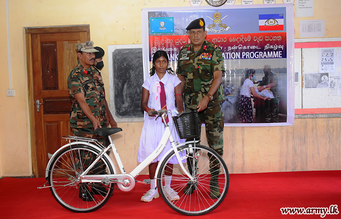 Troops Enable 15 Students to Cycle to Schools for Studies 