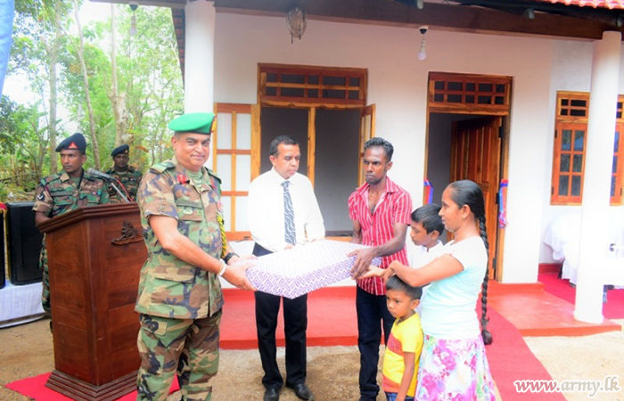 Two Families in Kantale Get Army-Built New Houses