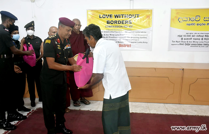At Army Request, Monk’s Foundation Distributes Dry Ration Packs among 650 Needy Southerners