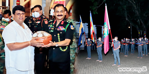 Copra Processed by Army Troops Offered to Sri Dalada Maligawa for Illuminations in the Annual Perahera 