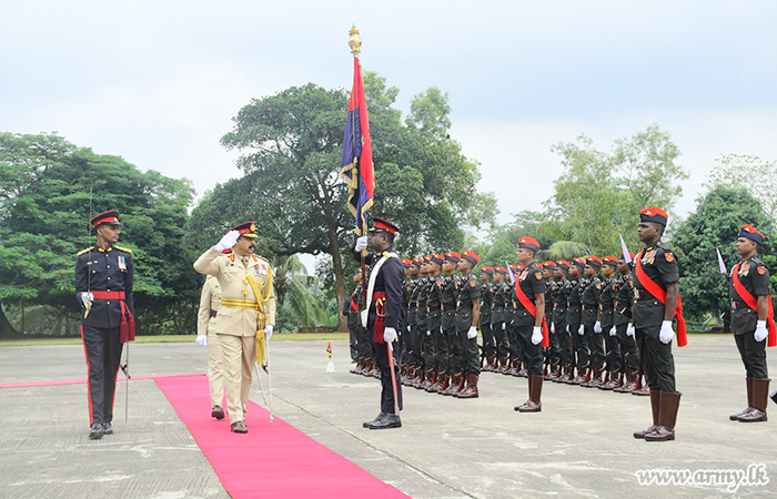 Gunner Officer upon Promotion Greeted at Regimental HQ