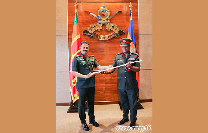 Promoted Senior Officer Receives Rank Insignia from Army Chief