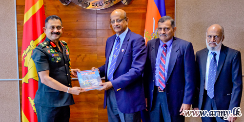 Retired Tri-Service Veterans Present a Copy of the Book ‘Volunteers from Ceylon WWs 1 & 2’ to Army Chief