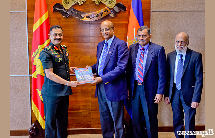 Retired Tri-Service Veterans Present a Copy of the Book ‘Volunteers from Ceylon WWs 1 & 2’ to Army Chief