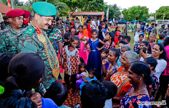 Commander Stimulates Youth Playing in New Army-Made Multifunctional CIMIC Park