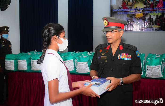 East troops with Sponsor’s Support Give Away Ration Packs & Dictionaries to 100 Deserving Families