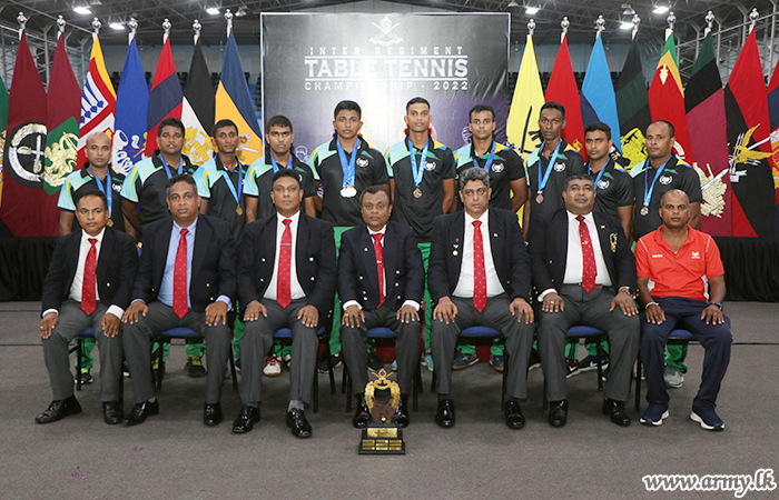 More than 90 Players Vie in Inter Regiment Table Tennis Tournament 2022