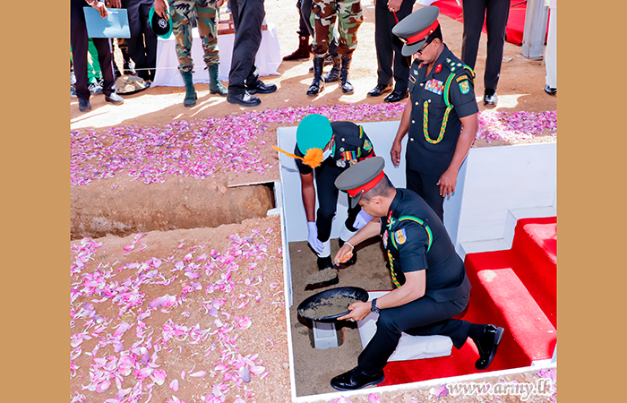 Colonel of the Gajaba Regiment Lays Corner-stone for GR's New Holiday Bungalow 
