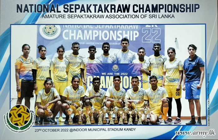 Army Sepak Takraw Players Win Four Championships 