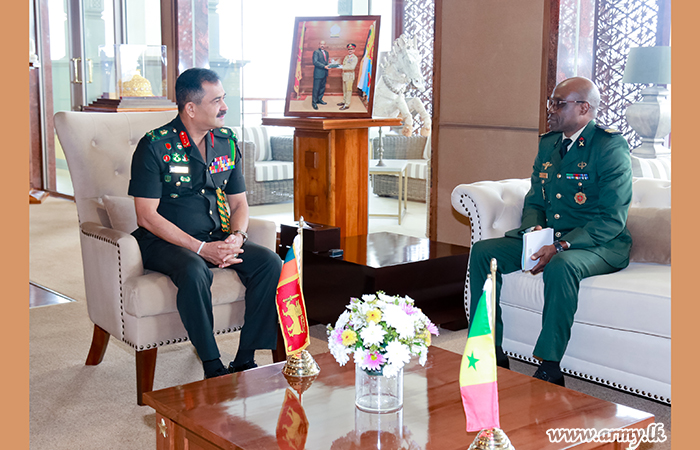 India-based Senegal’s Defence Attaché, Accredited to Sri Lanka Shares Views with Army Chief
