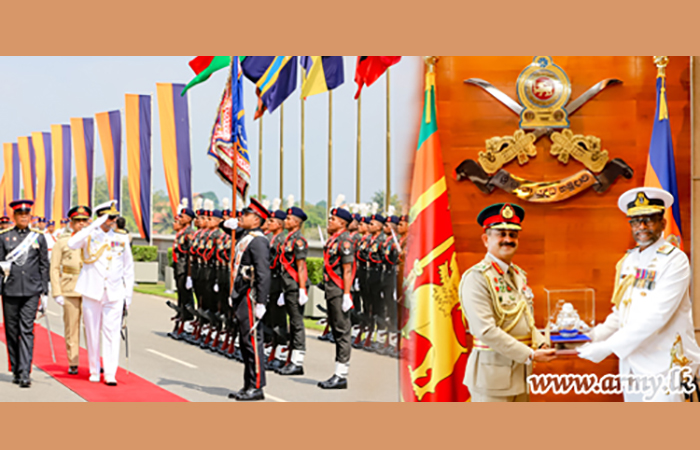 Newly-appointed Navy Commander During First Courtesy Visit to Army HQ Warmly Welcomed