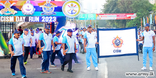 CISM Run Flagged Off with Hundreds of Tri Service Officers