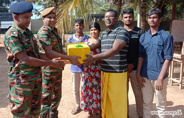 10 (V) GW Troops with Own Money Erect New Sanitary Facility for Ex-LTTE Combatant