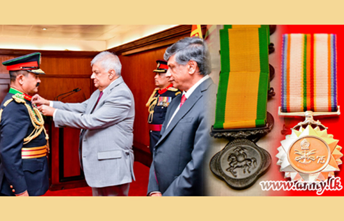 HE the President Confers VSV Honours & Pins 75th Independence Day Medal on Tri Service Officers