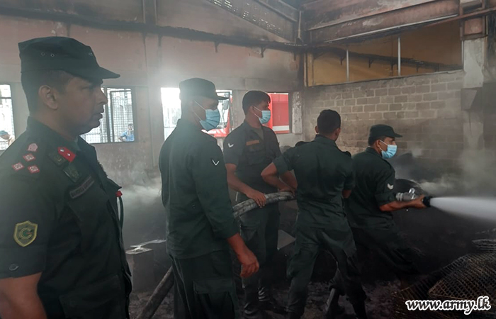West Troops Help Control Factory Fire in Katana
