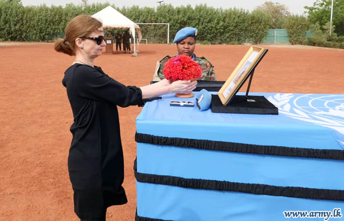 UN Peacekeepers in Mali Salute Remains of Late Lance Corporal M.G.L Deshapriya