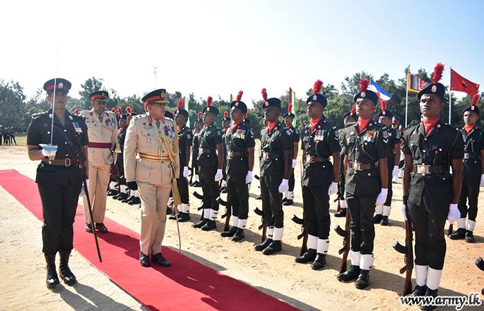 Outgoing 68 Infantry Division’s GOC Saluted