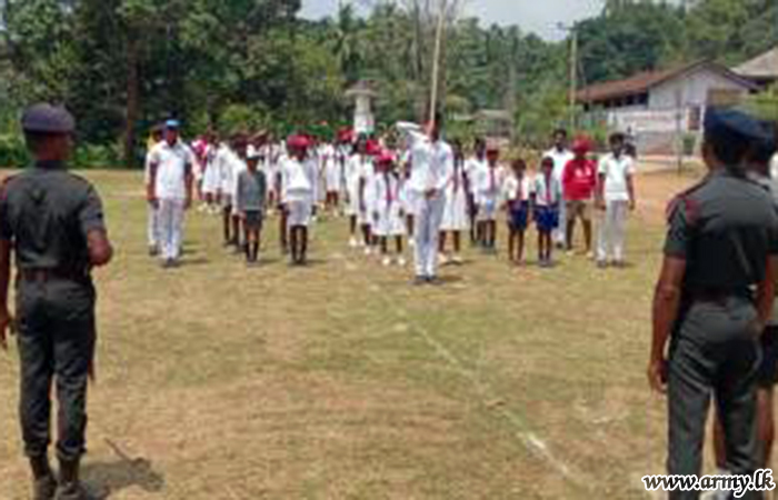 141 & 142 Infantry Brigade Troops Train Students for Sports Meet Parades