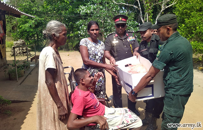 652 Infantry Brigade Commander Provides Essentials to Family in Naddankaddal