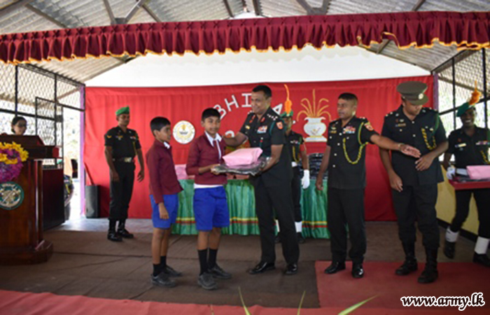 Through 23 GR Troops, 150 Kirinda Students Receive Study Aid Packs