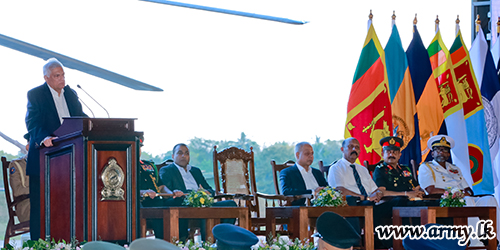 President Meeting Troops & Policemen in Wanni Elaborates on Current Economic Challenges