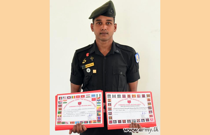 SLSR’s NCO awarded as the ‘Most Motivated Foreign Student’ in India