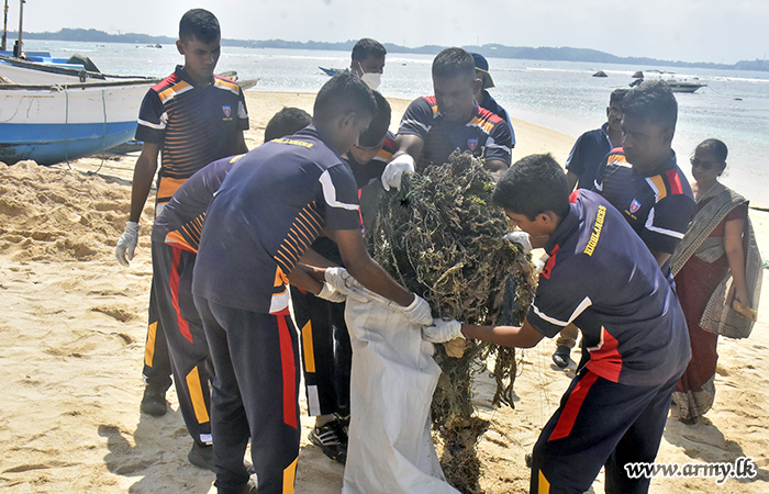 West Troops Contribute to Kapparathota Beach Cleaning Project