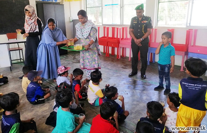 11 (V) GR Troops Mark Anniversary Offering Snacks to Don Bosco Students