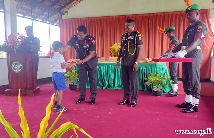 12 Infantry Division Awards School Accessories to Students at Bundala Kanishta Vidyalaya
