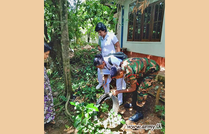 Hundreds of Army Personnel Lead Dengue Prevention in Gampaha MOH Office Area