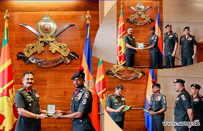 ‘Vishmitha Hela Osuwa', Authored by SF Corporal Presented to Commander of the Army