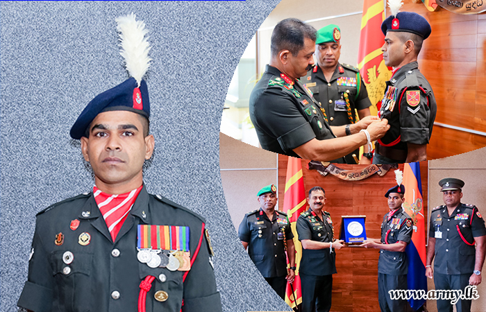 SLLI Soldier’s Bravery in Ududumbara Awarded with Commendation Badge