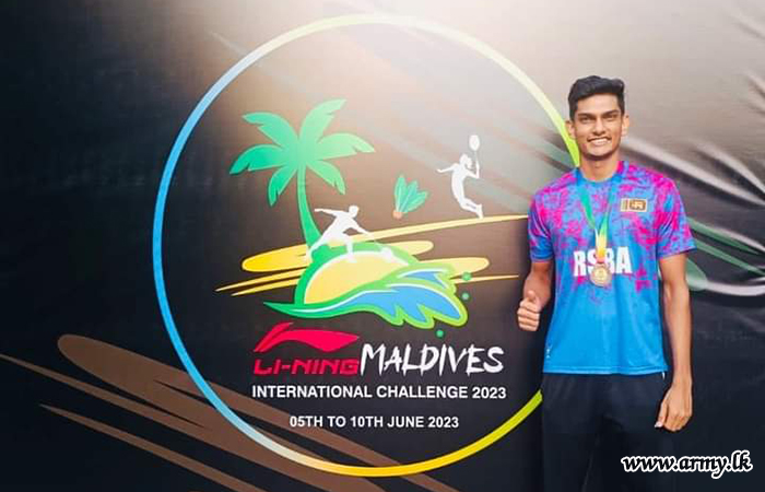 Army Player Secures Bronze Medal in International Challenge Badminton Tournament