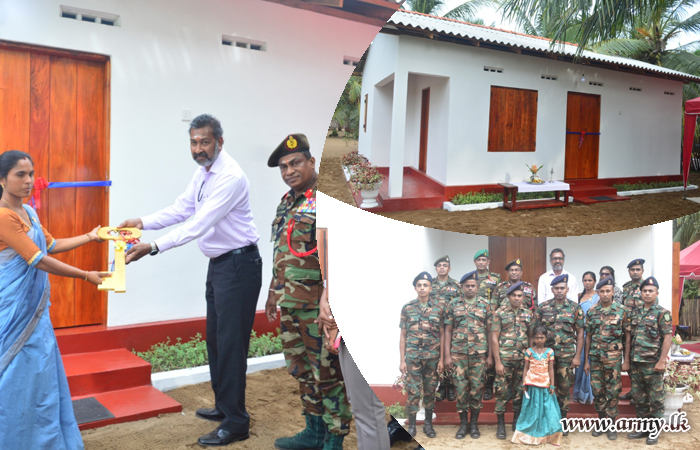East Troops with Sponsor Support Build New House for a Needy Family