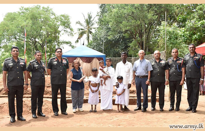 Wanni Troops to Build One More New Home for a Needy Family