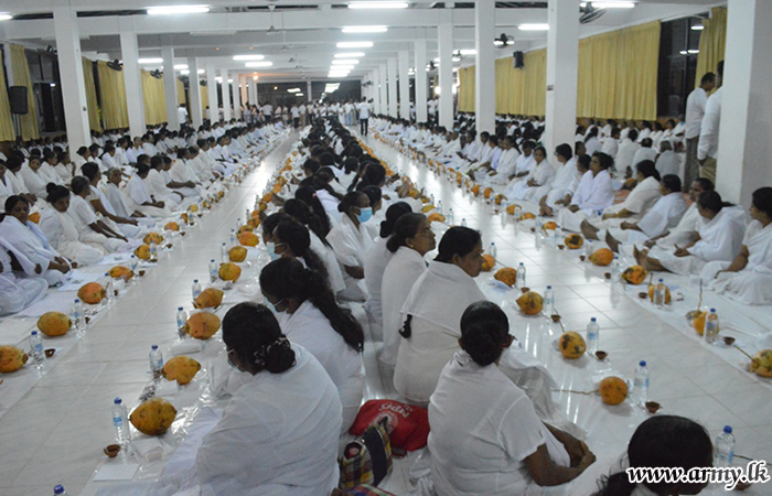 144 Infantry Brigade Troops Join ‘Kiri Amma Danaya’ at Kelaniya Viharaya