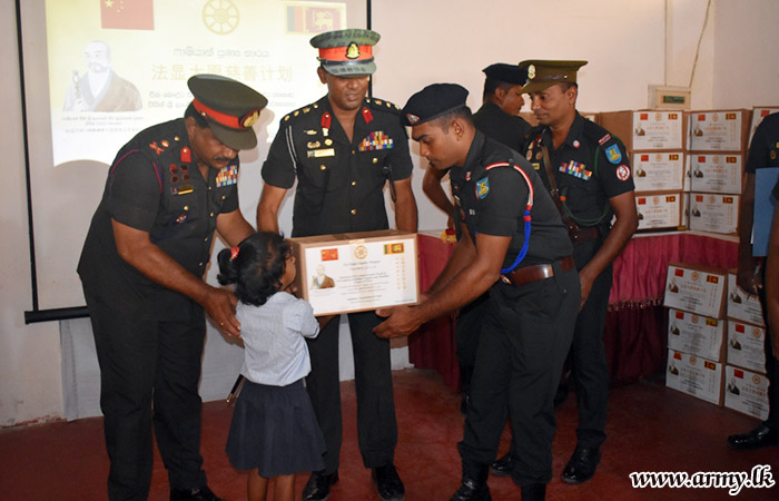 Army Initiative Gets Chinese Buddhists-Gifted Relief Dry Ration Packets for Akkaraipattu Students