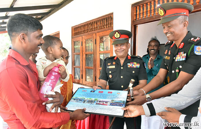 Udayarkattu Family, Recipients of Army-built New Home in 68 Infantry Division Area 
