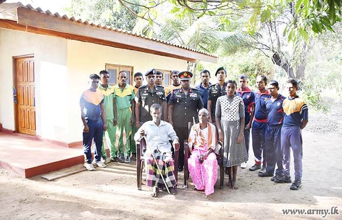 Troops Renovate Damaged House of Blind Family in Kebithigollawa
